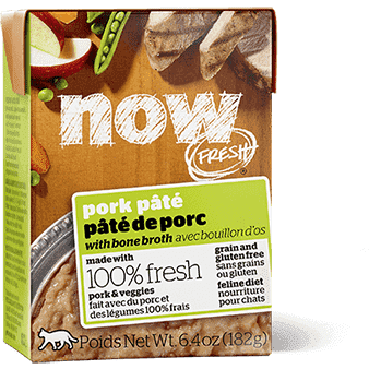 Now! Fresh Grain Free Tetra Pak Cat Pork Pate  Canned Cat Food  | PetMax Canada