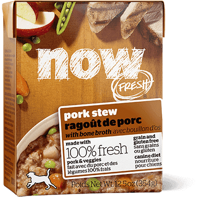 Now Fresh Grain Free Tetra Pak Dog Pork Stew  Canned Dog Food  | PetMax Canada