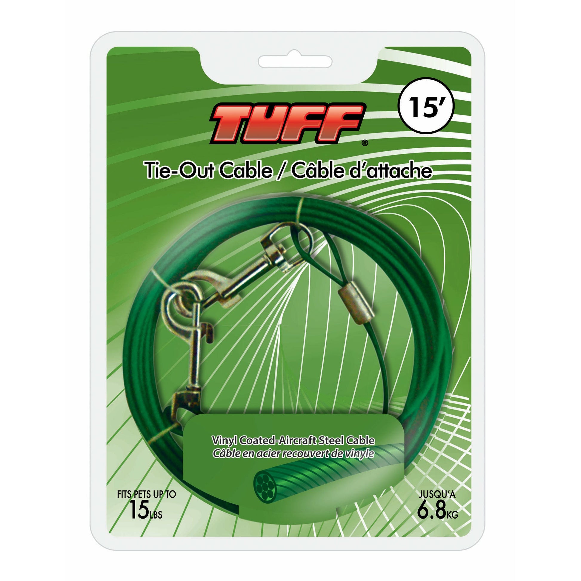 Tuff Tie Out Cable Tiny 15' Tie Outs 15' | PetMax Canada
