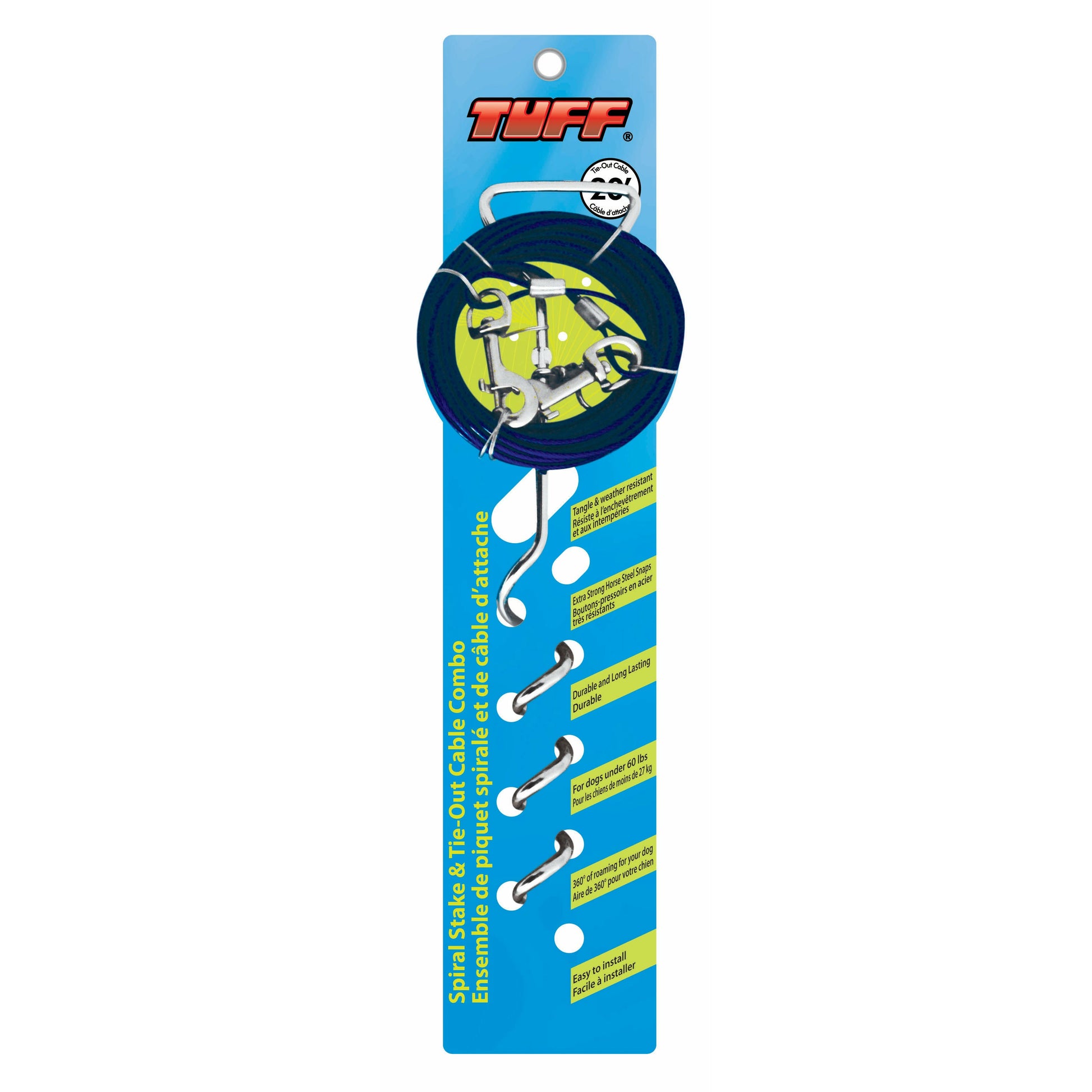 Tuff Tie Out Stake & Cable Combo  Tie Outs  | PetMax Canada