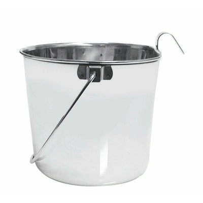 Stainless Steel Flat Back Bucket  Stainless Steel  | PetMax Canada