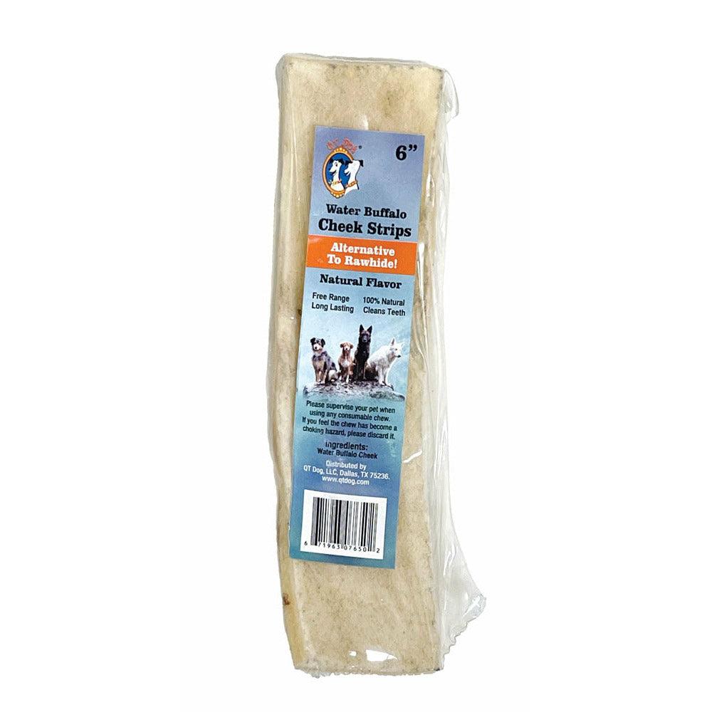 Water Buffalo Cheek Roll 6" Natural Chews 6" | PetMax Canada