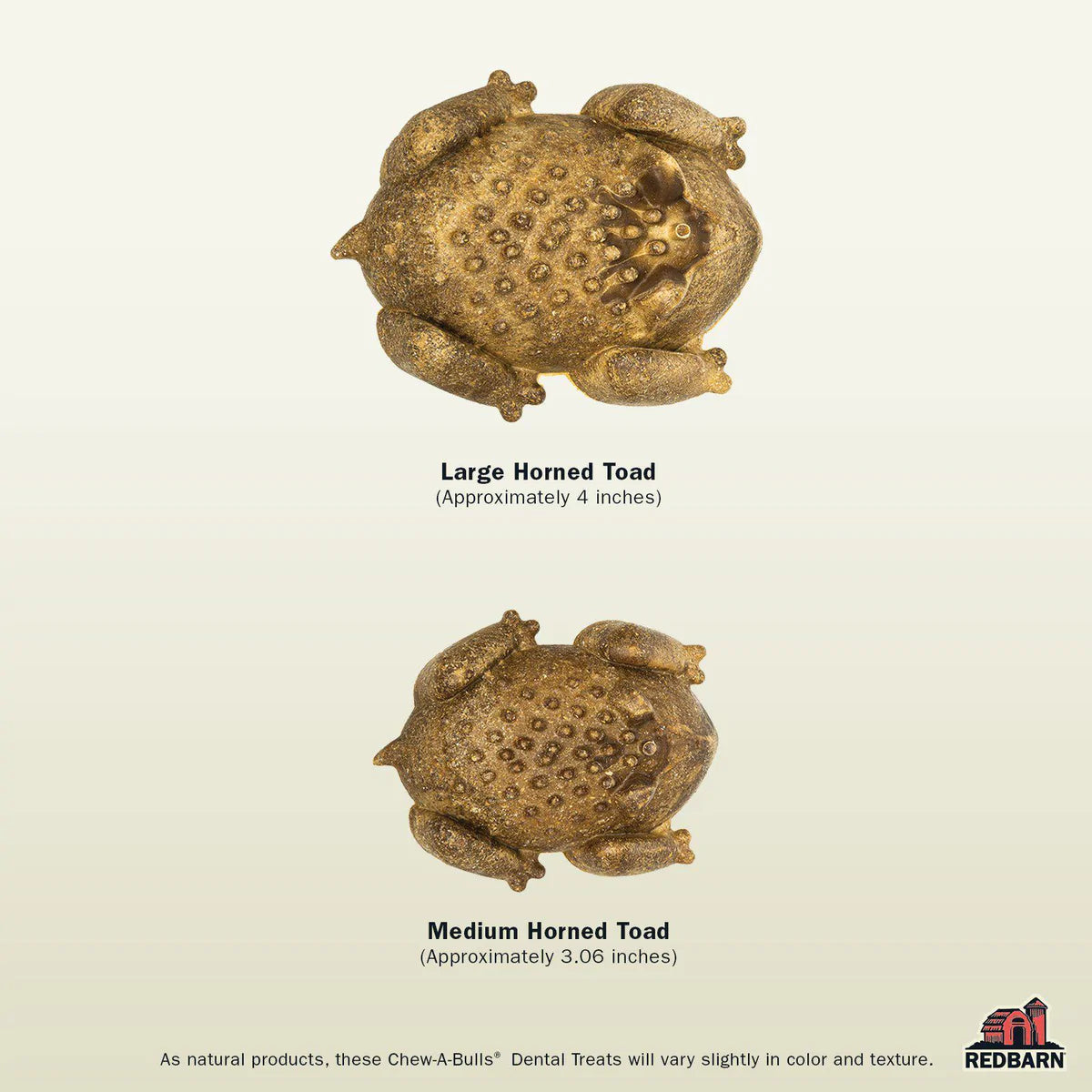 Red Barn Chew-A-Bulls Horned Toad Dog Treats  Natural Chews  | PetMax Canada