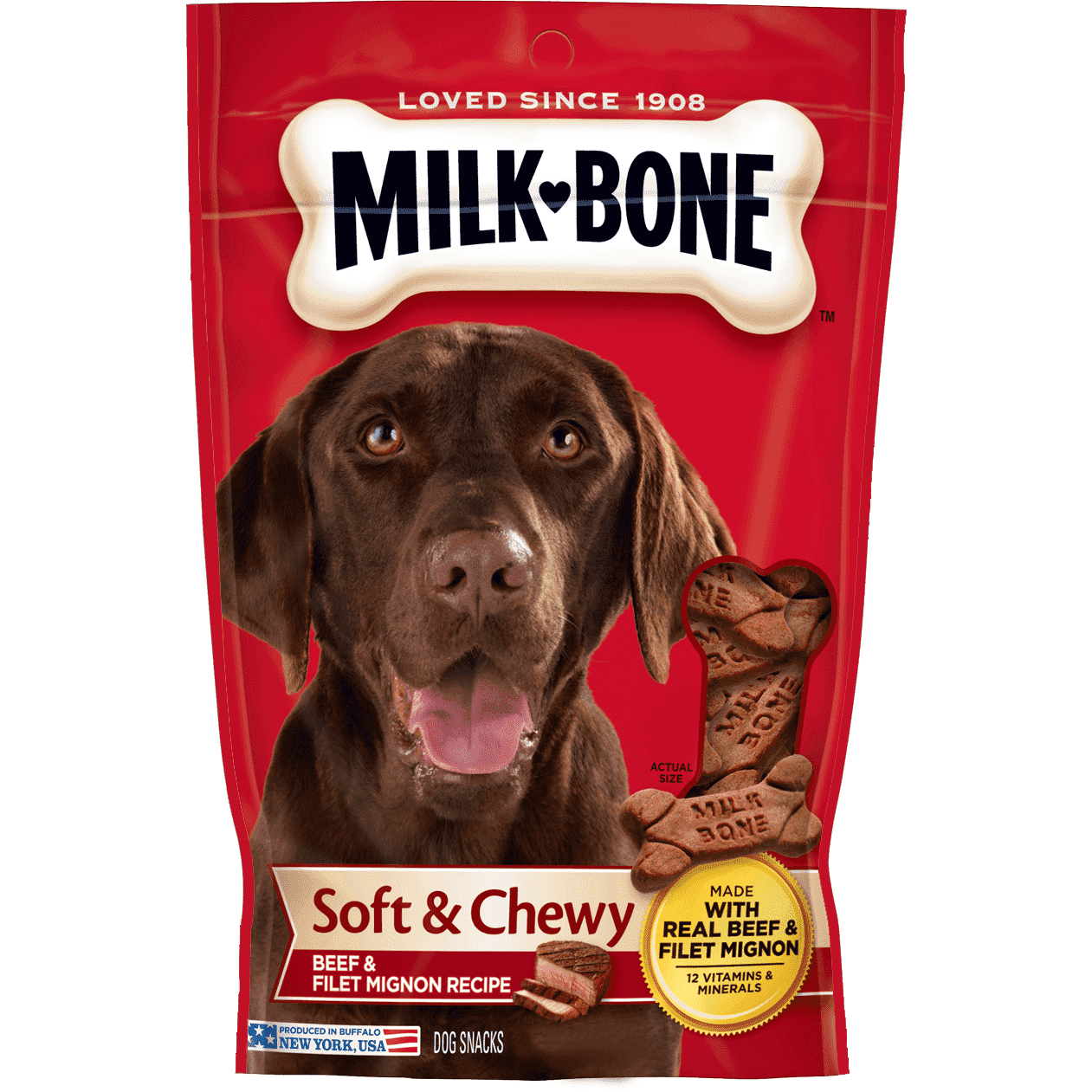 Milkbone Treats Soft & Chewy Filet Mignon  Dog Treats  | PetMax Canada