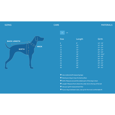 RC Dog District Arctic Blue - 10" - Coats - RC Pet Products - PetMax Canada