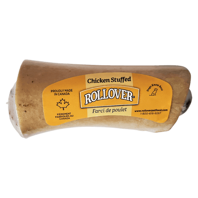 Rollover Stuffed Dog Bone Chicken Small Natural Chews Small | PetMax Canada