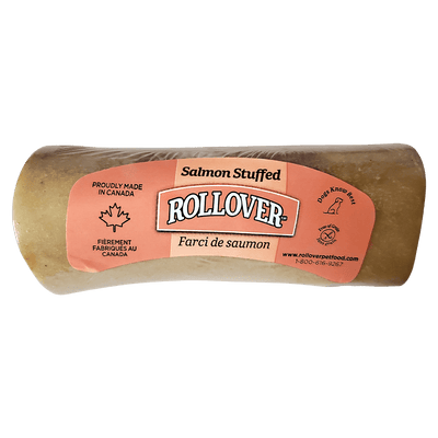 Rollover Stuffed Dog Bone Salmon Small Natural Chews Small | PetMax Canada
