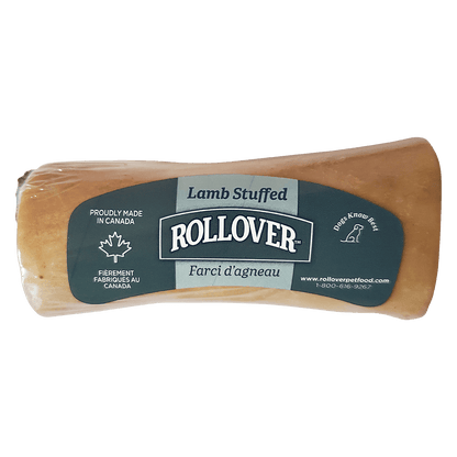Rollover Stuffed Dog Bone Lamb - Small - Natural Chews - Rollover - PetMax Canada