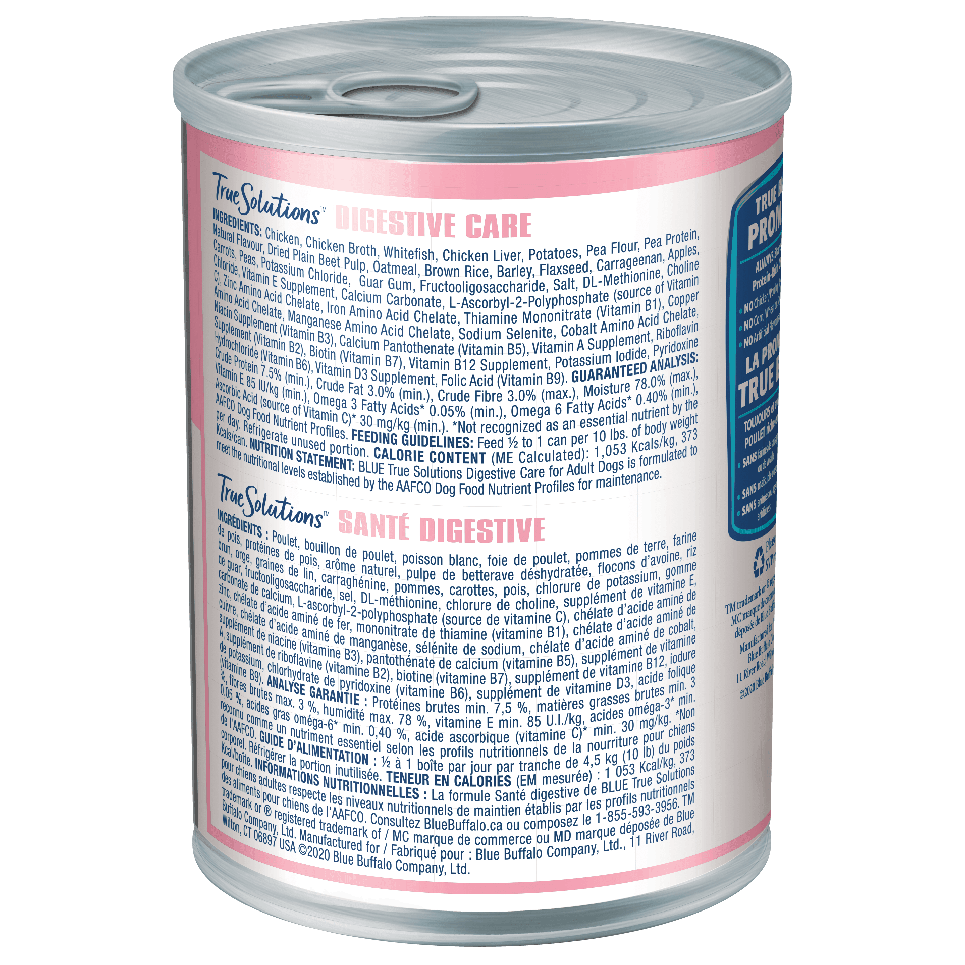 Blue True Solutions Canned Dog Food Digestive Care - 354g - Canned Dog Food - Blue Buffalo - PetMax Canada