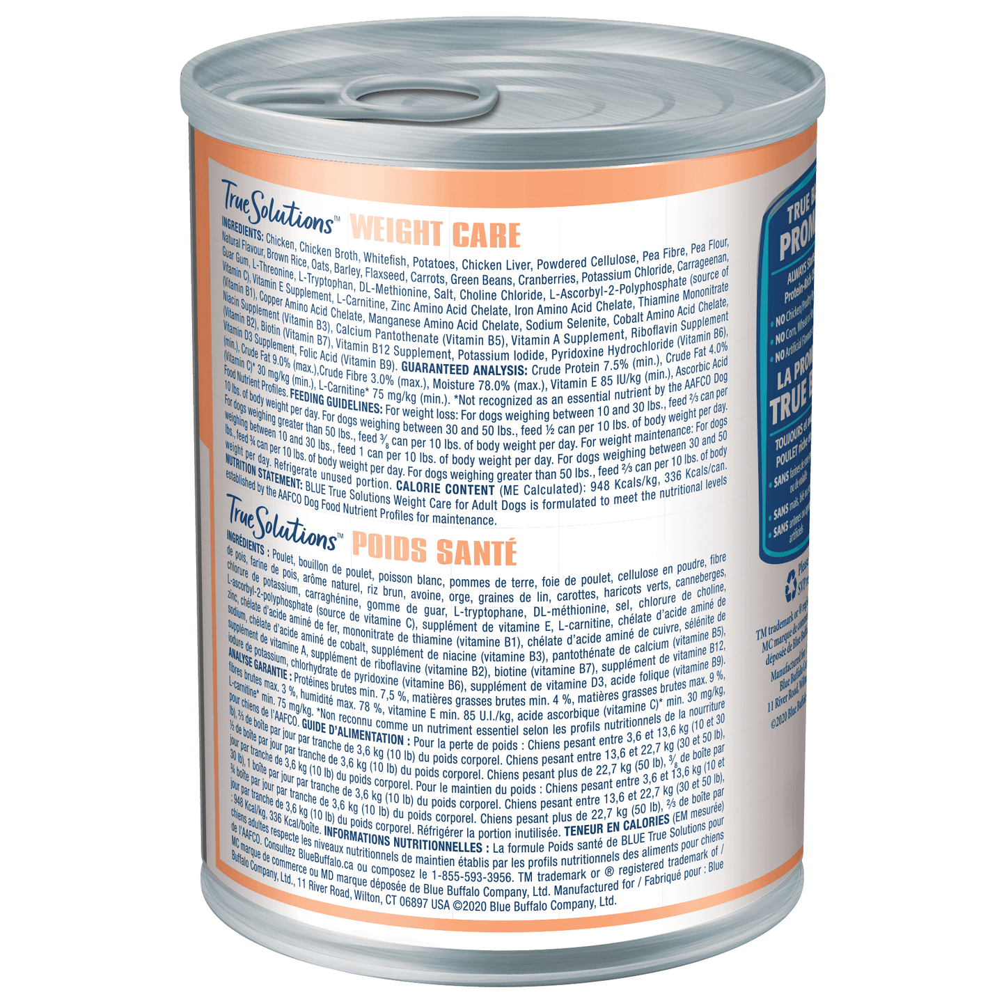 Blue True Solutions Canned Dog Food Weight Care  Canned Dog Food  | PetMax Canada
