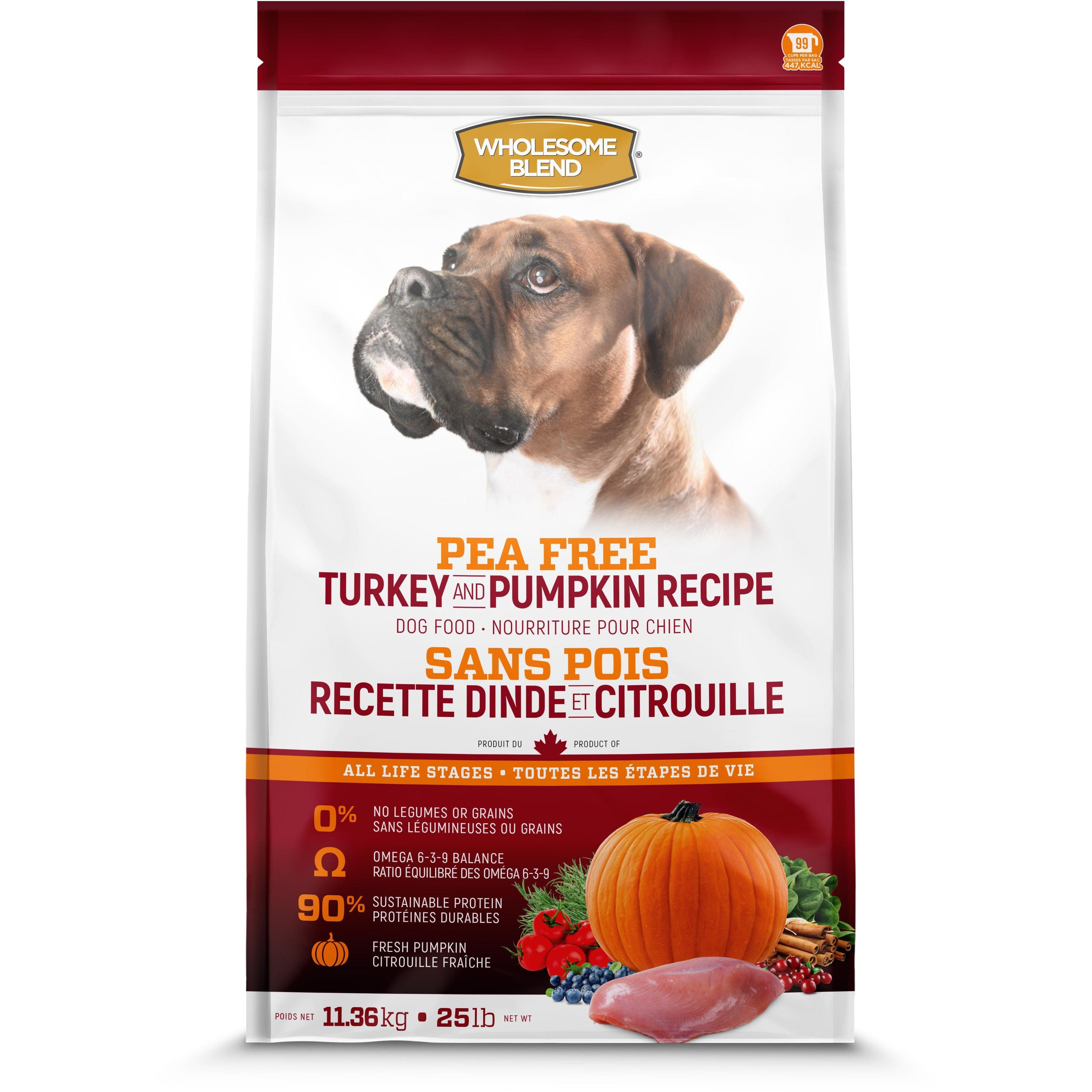 Wholesome Blend All Life Stages Pea Free Turkey & Pumpkin Dog Food - 11.36 Kg - Dog Food - Wholesome Blend - PetMax Canada