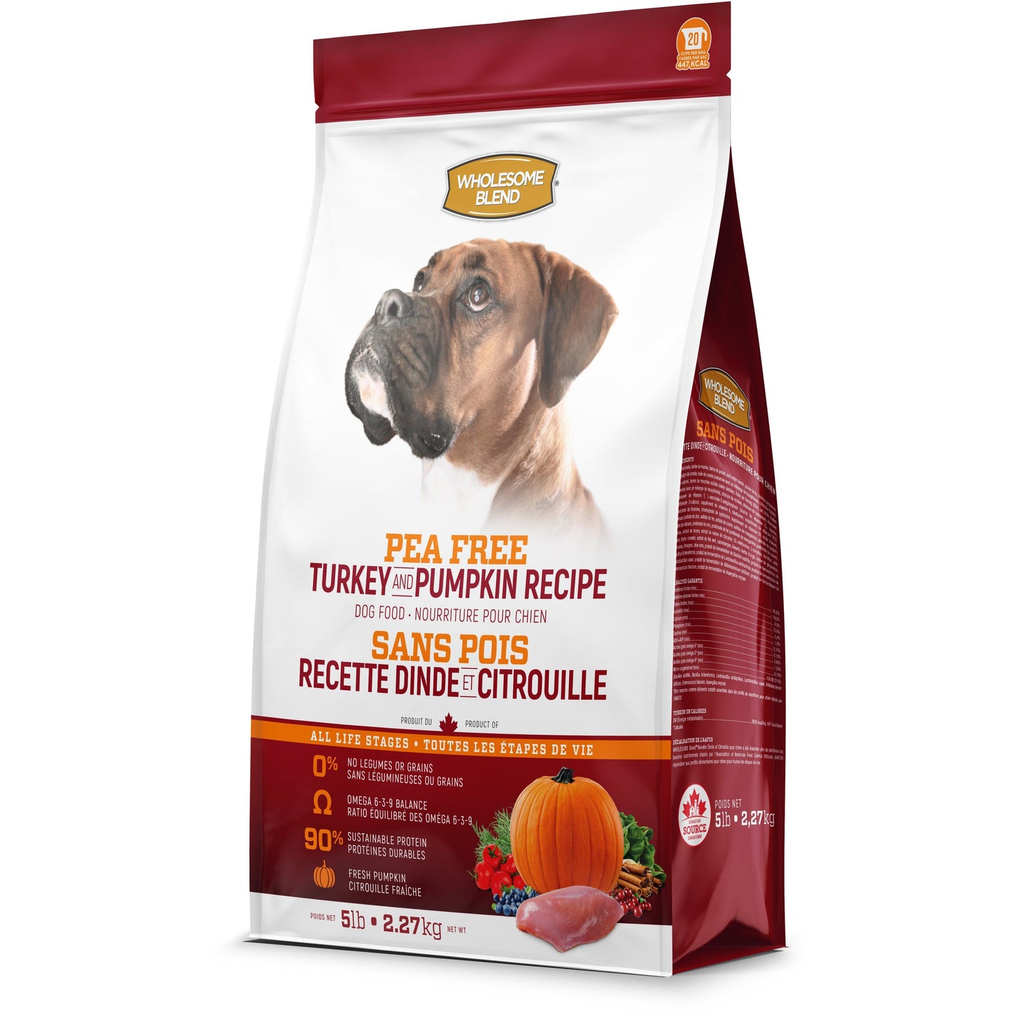 Wholesome Blend All Life Stages Pea Free Turkey & Pumpkin Dog Food  Dog Food  | PetMax Canada