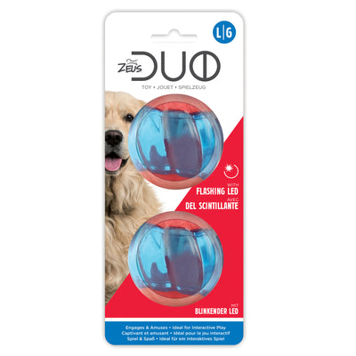 Zeus Duo Dog Toy Ball With Flashing LED  Dog Toys  | PetMax Canada