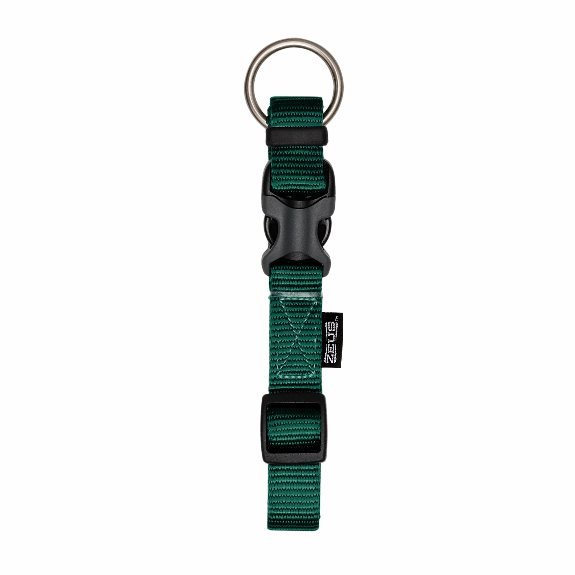 Zeus Adjustable Nylon Dog Collar Forest Green  Dog Collars  | PetMax Canada