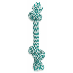 Mammoth Fresh Mint Double Knot Rope Bone Large - 13 inches Dog Toys Large - 13 inches | PetMax Canada