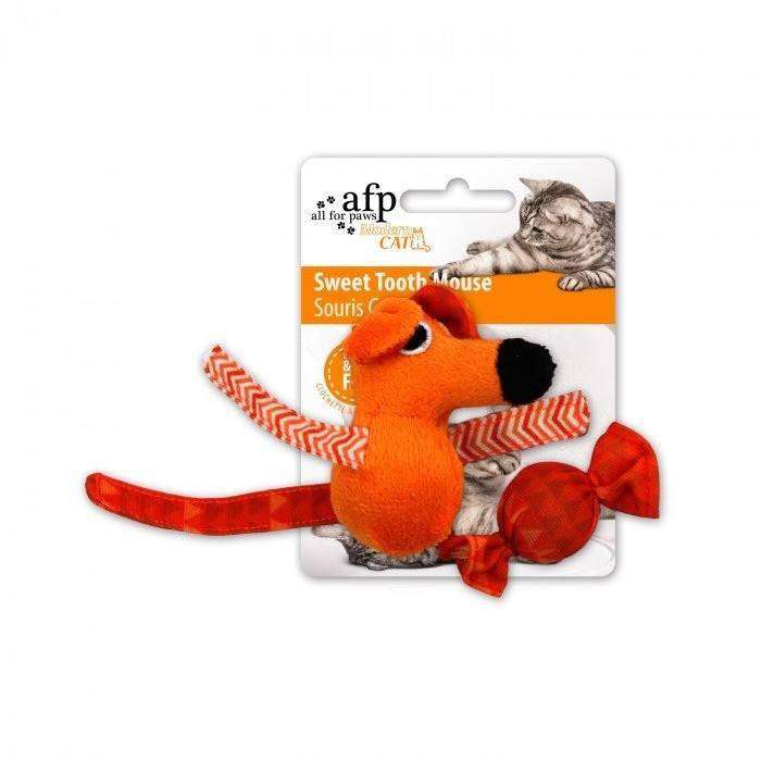 All For Paws Cat Toy Sweet Tooth Mouse Orange Cat Toys Orange | PetMax Canada