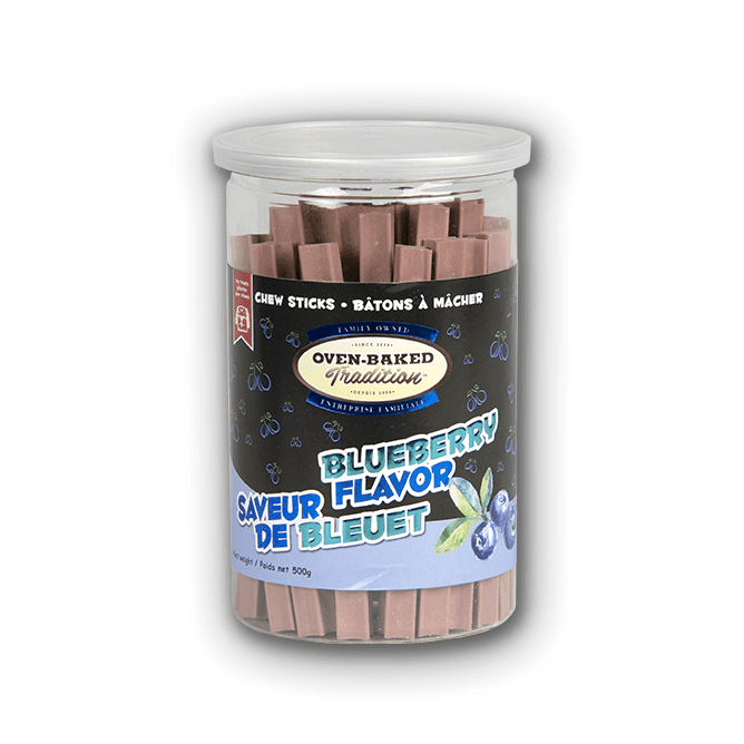 Oven-Baked Tradition Blueberry Flavour Chew Stick - 500g - Dog Treats - Oven-Baked Tradition - PetMax Canada