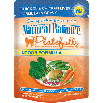 Natural Balance Platefulls Indoor Chicken & Chicken Liver Wet Cat Food  Canned Cat Food  | PetMax Canada