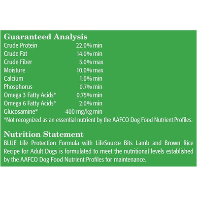 Blue Buffalo Life Protection Dog Food Lamb & Rice - 6.8 Kg - Dog Food - Blue Buffalo - PetMax Canada
