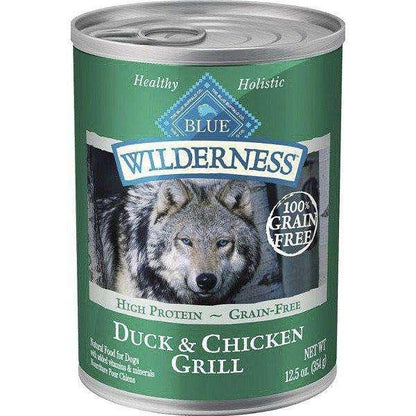 Blue Buffalo Wilderness Duck & Chicken Grill Grain-Free Canned Dog Food - 354g - Canned Dog Food - Blue Buffalo - PetMax Canada