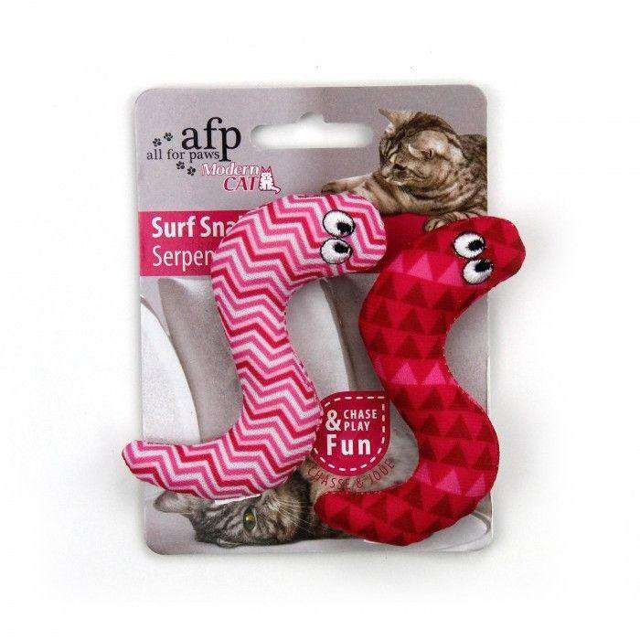 All For Paws Cat Toy Surf Snake 2 Pack Pink Cat Toys Pink | PetMax Canada