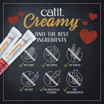 CatIt Creamy Lickable Treats Salmon - 5 Pack - Cat Treats - Catit - PetMax Canada