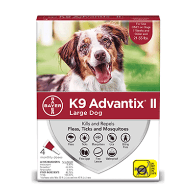 K9 Advantix II Large Dogs 11Kg - 25Kg / 4 Pack Flea & Tick Topical Applications 11Kg - 25Kg | PetMax Canada