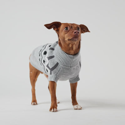 GF Pet Heritage Sweater Grey For Dogs