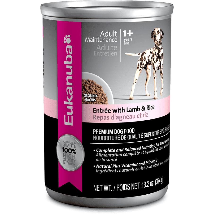 Eukanuba Canned Dog Food Lamb & Rice Entree  Canned Dog Food  | PetMax Canada