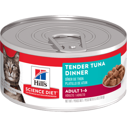Hill's Science Diet Canned Cat Food Adult Tender Dinners Tuna - 156g - Canned Cat Food - Hill's Science Diet - PetMax Canada