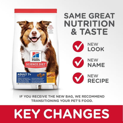 Hill's Science Diet Dry Dog Food, Adult 7+ for Senior Dogs, Chicken Meal, Barley & Brown Rice Recipe - 6.8 Kg - Dog Food - Hill's Science Diet - PetMax Canada