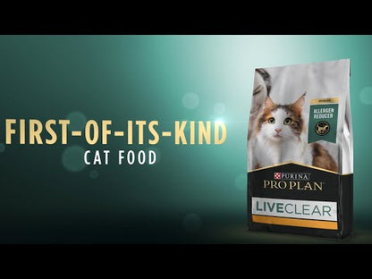 Purina Pro Plan Nourriture pour chats à haute teneur en protéines réduisant les allergènes LIVECLEAR Formule au poulet et au riz