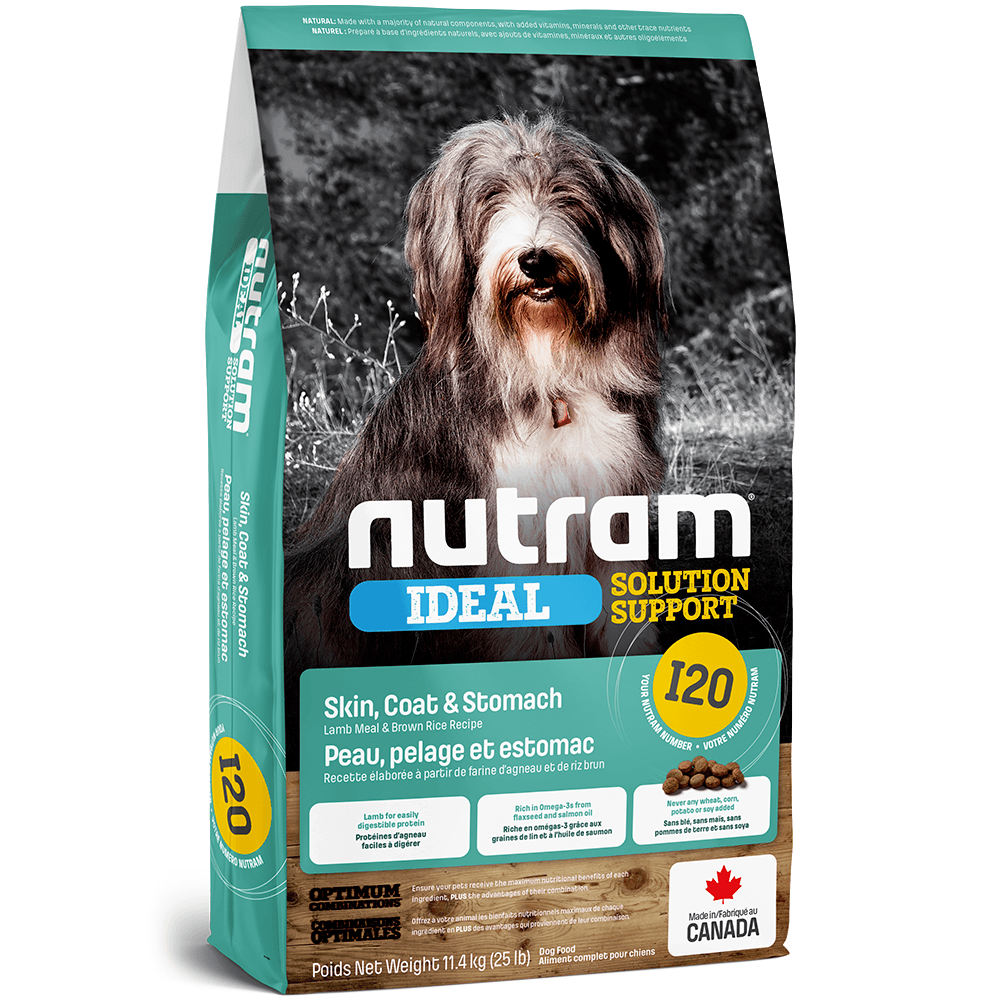 Nutram Ideal Solution Support I20 Lamb Meal & Brown Rice Recipe For Dogs  Dog Food  | PetMax Canada