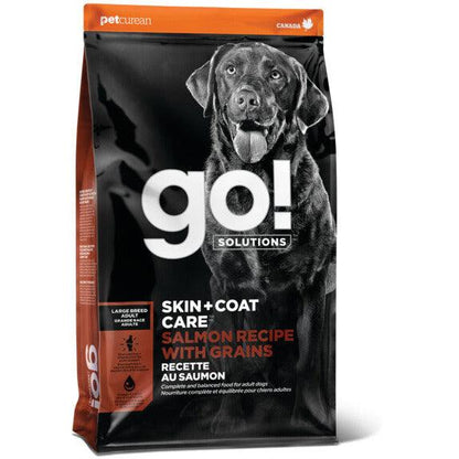 GO! SKIN + COAT CARE Salmon Recipe with grains for large breed dogs - 5.44 Kg - Dog Food - Go! - PetMax Canada