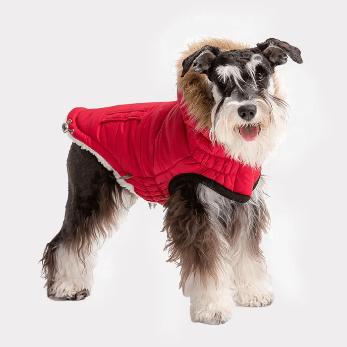 GF Pet Urban Parka Red For Dogs - X-Small - Coats - GF Pet - PetMax Canada
