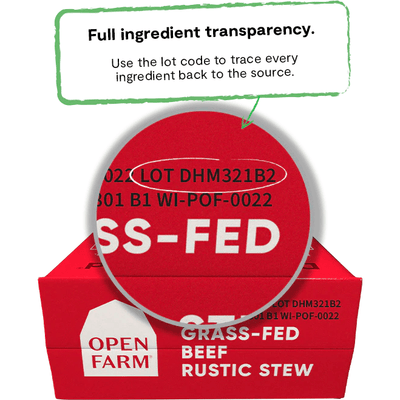 Open Farm Wet Dog Food Grass Fed Beef Rustic Stew - 354g - Canned Dog Food - Open Farm - PetMax Canada