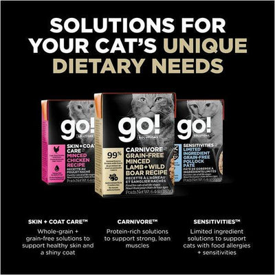 Go! Cat Food Carnivore Grain Free Tetra Pak Lamb & Boar - 182g - Canned Cat Food - Go! - PetMax Canada