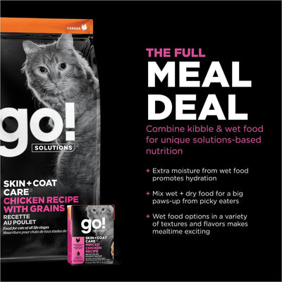 GO! SKIN + COAT CARE Chicken Recipe for cats - 1.36 Kg - Cat Food - Go! - PetMax Canada