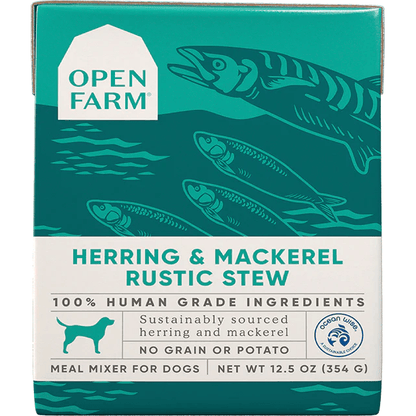 Open Farm Wet Dog Food Herring & Mackerel Rustic Stew - 354g - Canned Dog Food - Open Farm - PetMax Canada