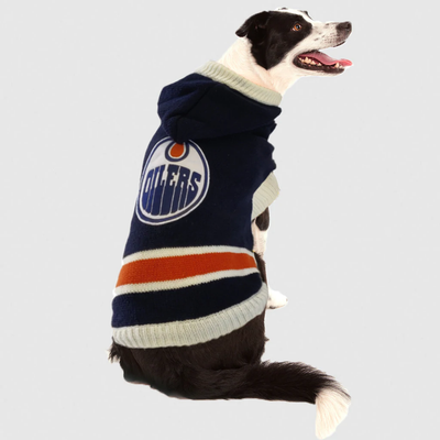 NHL Edmonton Oilers Hooded Dog Sweater  NHL Sweaters  | PetMax Canada