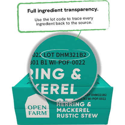Open Farm Wet Dog Food Herring & Mackerel Rustic Stew - 354g - Canned Dog Food - Open Farm - PetMax Canada