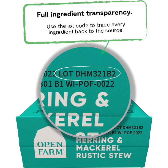 Open Farm Wet Dog Food Herring & Mackerel Rustic Stew - 354g - Canned Dog Food - Open Farm - PetMax Canada