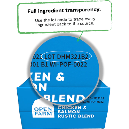 Open Farm Wet Cat Food Chicken & Salmon Rustic Blend - 156g - Canned Cat Food - Open Farm - PetMax Canada