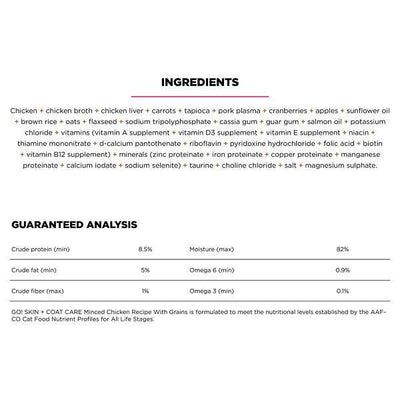 Go! Cat Food Skin & Coat Tetra Pak Chicken Minced - 182g - Canned Cat Food - Go! - PetMax Canada