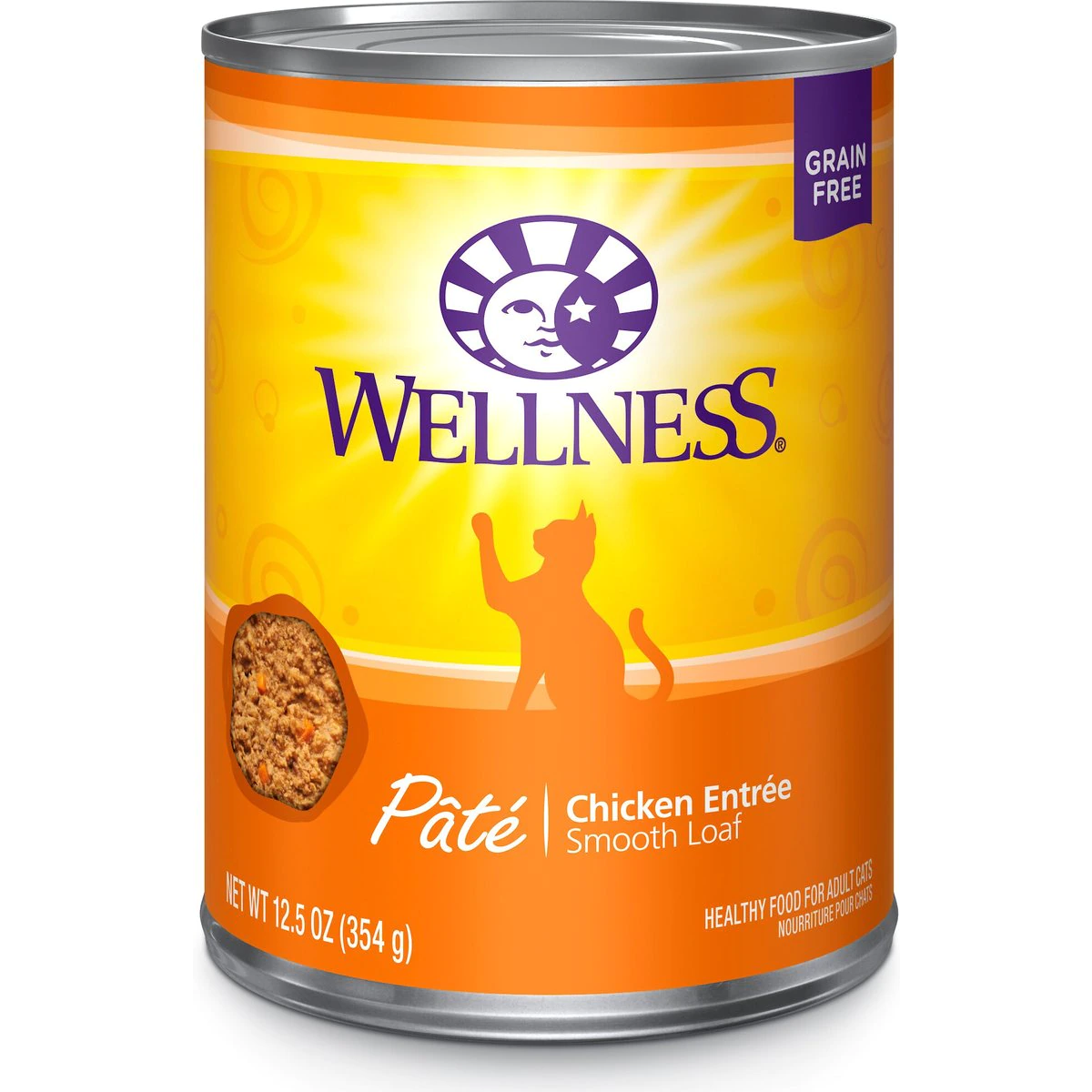 Wellness Complete Health Pate Chicken Entree Grain-Free Canned Cat Food 354g Canned Cat Food 354g | PetMax Canada