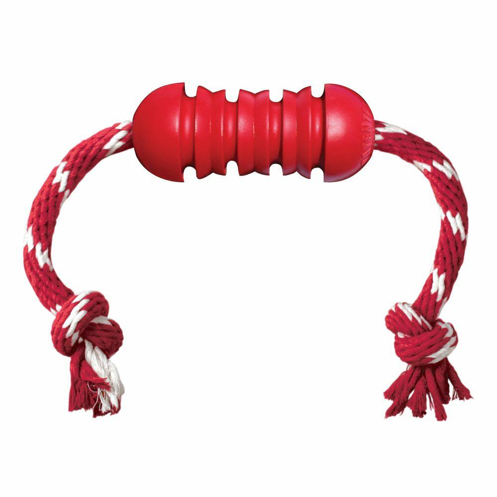 Kong Dental With Rope - Medium - Dog Toys - Kong - PetMax Canada