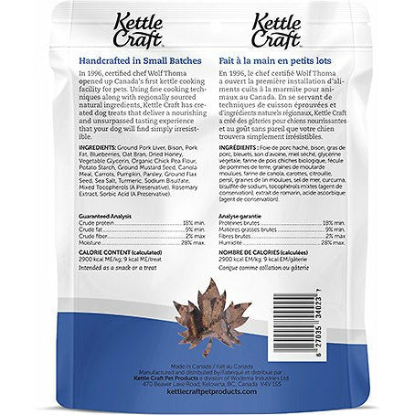 Kettle Craft Bison & Blueberry Big Bite Dog Treats  Dog Treats  | PetMax Canada