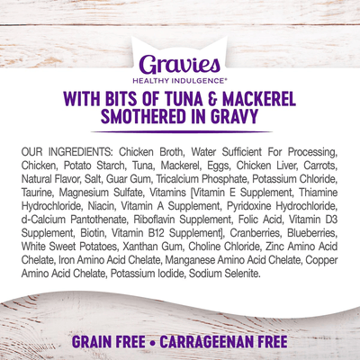 Wellness Healthy Indulgence Gravies Tuna & Mackerel Wet Cat Food - 85g - Canned Cat Food - Wellness - PetMax Canada
