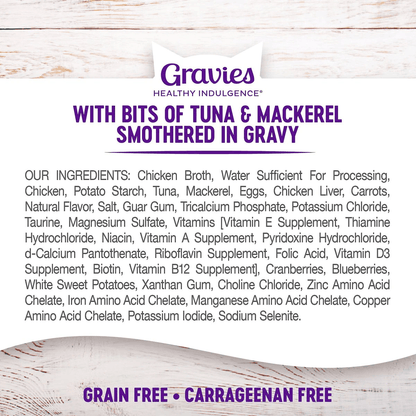 Wellness Healthy Indulgence Gravies Tuna & Mackerel Wet Cat Food - 85g - Canned Cat Food - Wellness - PetMax Canada