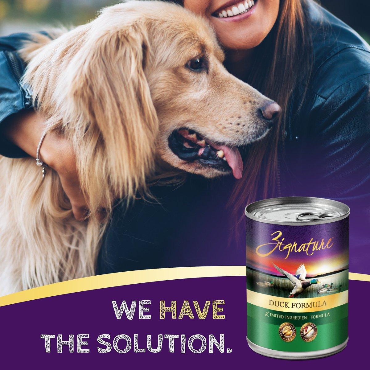 Zignature Duck Limited Ingredient Formula Grain-Free Canned Dog Food  Canned Dog Food  | PetMax Canada